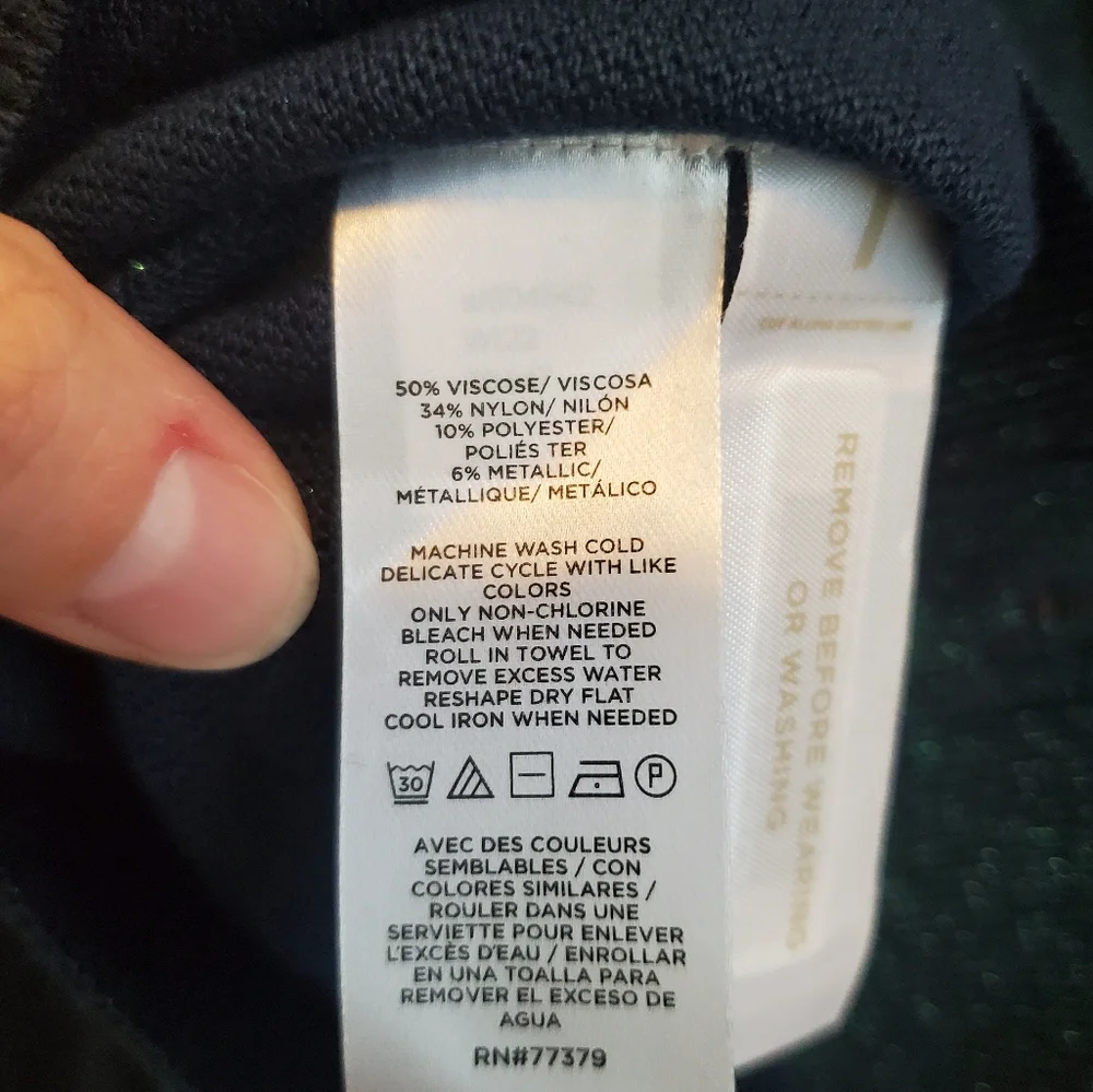 Ann Taylor NWOT Petite Sparkle Ann Cardigan in Midnight‎ Multi Blue Green Size S - Picture 7 of 7